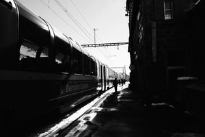 Radiography of a journey. Bernina Express from Tirano to St. Moritz