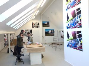 Constructed to be Photographic installation preparation by University students.