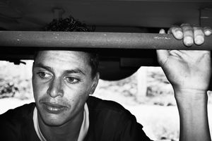 Train rider. Juan was living in the train riding from Guatemala to usa.