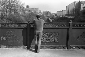 Man Watching Train