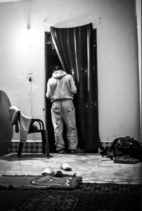 Hassan at home in Khenifra, checking on his dad because he is very ill