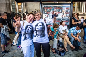 Cristina's supporters on her last day in office.