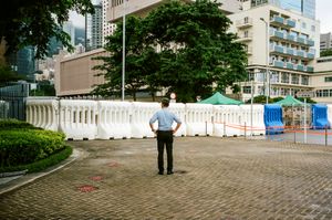 Water Filled Barrier at Government Headquarter, Admiralty, Hong Kong | Jul 2019