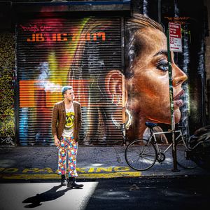 Man Smoking On St. Marks Square, Manhattan, NYC