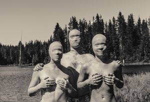 "Trinity Lost" is my ninth photograph / chapter in the series, signifying the blindness of mankind, loss of sexuality in the world, as the same nature the naked innocence was formed so beautiful by the creator in the first photograph, it is now hidden, covered, blinded, ashamed in the same natural surroundings as within it was firstly formed, leading to its demise in the last photograph.