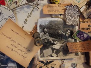 detail, 'Wall Diary' (LK, 1995-), at the Studio House, Madison, WI, 2020,