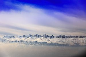 Mountains above the clouds