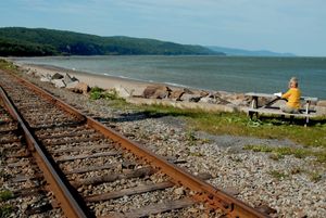 Quebec-Charlevoix-St-Irénée-Chen de Fer et Femme