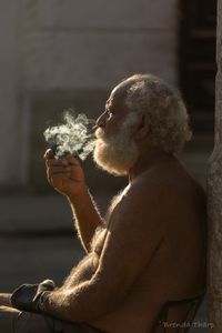 Eduardo Relaxes on Havana Street.