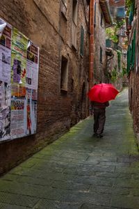 Red Umbrella In Italy