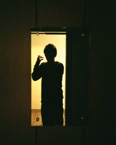 Le miroir de l'ascenseur