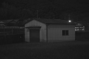 A warehouse and moonlight
