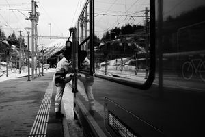 Radiography of a journey. Bernina Express from Tirano to St. Moritz