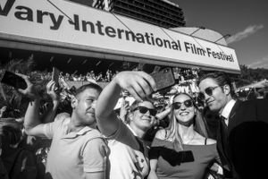 with festival fans