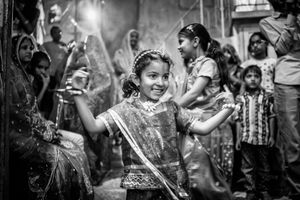 Girl at Gargaun festival