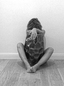 Girl with metal cylinder