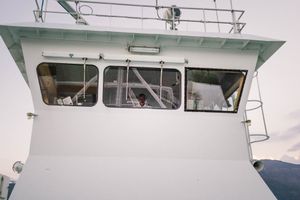 Captain on the bridge.