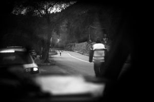 Roya valley (France)_In the Roya valley, border region, the police monitor the passengers of each vehicle, refugees are not allowed to enter France.