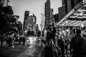 NYC, 09.21.20  - Protesters in front of The Trump  International Hotel.