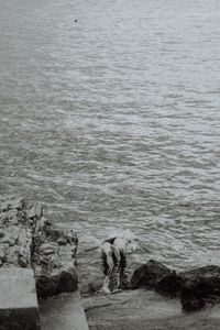 Diving.