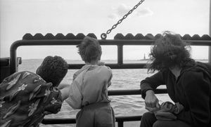 Staten Island Ferry Ride with Vera and Gavin, shot August 2001, printed 2017