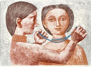 The Necklace, Massimo Campigli, 1940