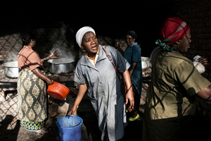 The kitchen at Panzi hospital.