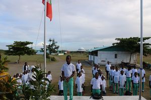 Trou-du-Nord, Haiti, février 2018, Montée de drapeau