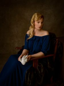 Woman with white Dove