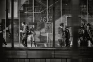 Loneliness separated by glass