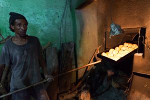 Men at Bakery Work #5