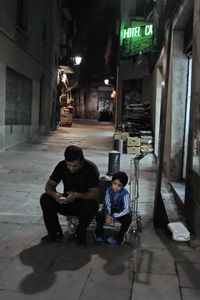 Father and Son Waiting