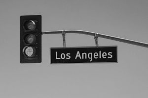Traffic lights sign |  Los Angeles, California.