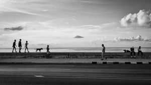 Sundown on The Malecon. Havana, Cuba