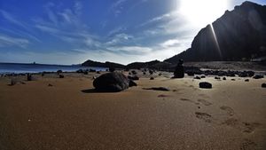 Rocks and a body
