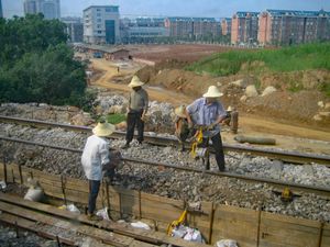 Railway workers, China