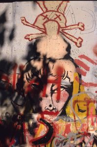 Berlin Wall skull and crossbones