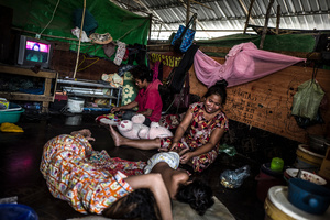 Lon Cheda 33 from Prey Veng Province has spent 5 years working in construction around Phnom Penh. Despite having  learnt how to lay bricks she was unable to find such work and is now employed as a cleaner. Cheda's  niece comes to stay with her from the provinces sometimes but the family does not want her staying in Phnom Penh as they don't want her growing up around construction sites.