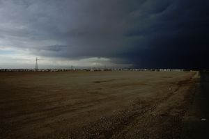 Moments before a heavy storm that flooded the refugee camp. © Tom Verbruggen