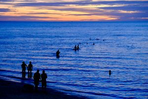 Very last light at Glenelg
