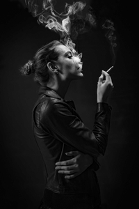 Lisa smoking