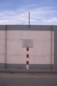 East Berlin  Wall warning sign Grenzgebiet