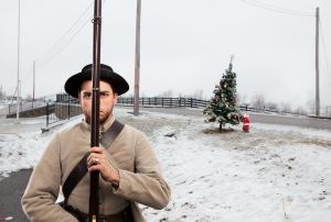 Jonathan Harris standing guard, Perryville, KY, 2010.