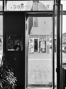 The Record store door