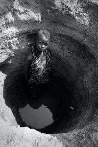 Girl In Water Hole