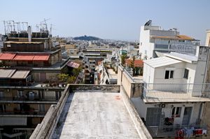 Runway above the city
