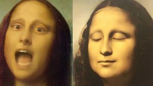 Contrasting AI images of Leonardo da Vinci's masterpiece - rapping and in peace