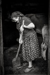 In the barn