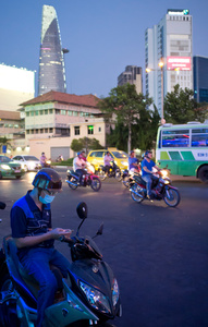 On the motorbike