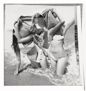 Group of Three Bathers on Beach, 2021